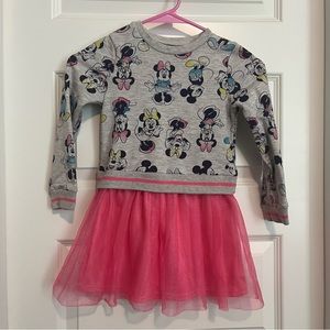 Disney Toddler Girl Minnie Mouse Sweatshirt Dress (5T)